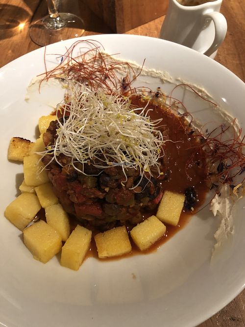 Deliciosa la polenta! at Wild Beets in Ibiza