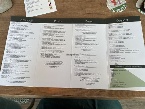 Menu 2  at La Piazzetta in Westkapelle