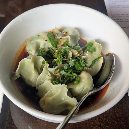 Vegan dumplings at Blue Willow Seattle  in Seattle