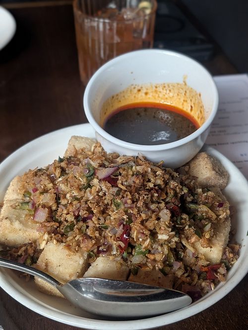 Salt and pepper tofu at Blue Willow Seattle  in Seattle