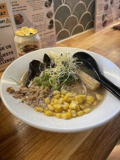Vegan miso ramen  at Vatten Ramen LABO Plantage in Amsterdam