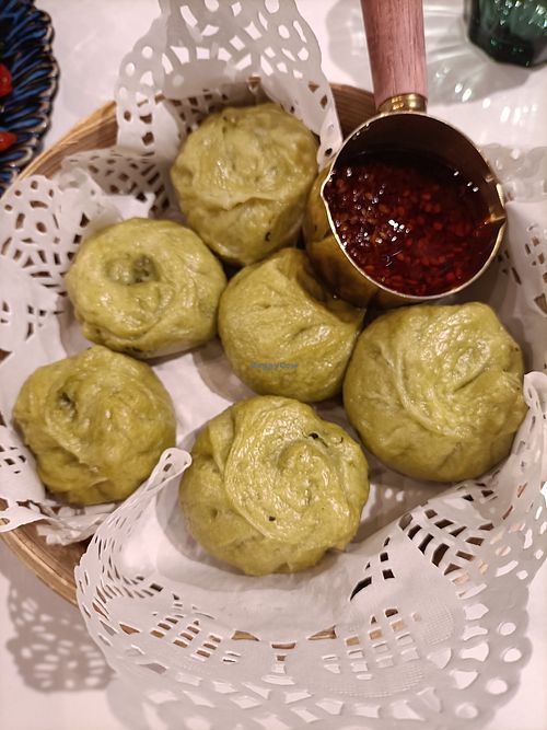 Vegan dumplings at Uyghur Noodle House Kamppi in Helsinki