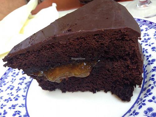 Chocolate cake with ganache and orange marmalade  at Bio Sound System in Venice