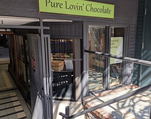 Entrance at the Pandora Street edge of Fan Tan Alley at Pure Lovin' Chocolate in Victoria