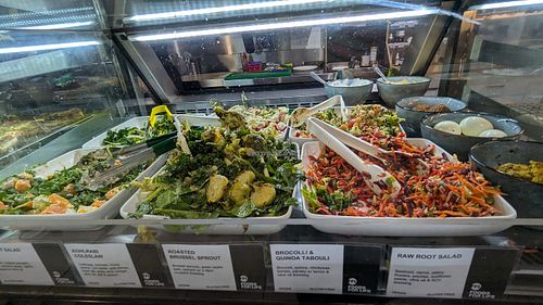 Salads - all but one were vegan at Foods For Life in Adelaide