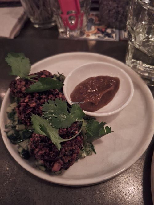 Chickpea fritters at LunÀtico  in Brooklyn