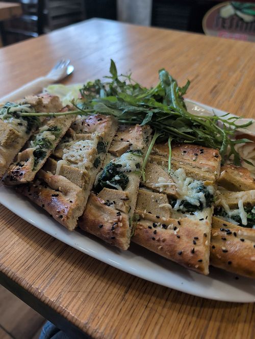 Vegan spinach seitan pide at Sesam Grill  in Sachsen