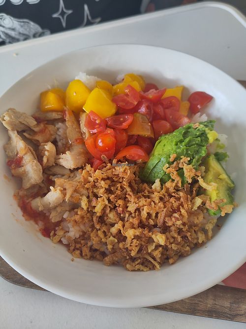 Large Vegan Chicken Poke Bowl at Healthy Poke  in Gran Canaria