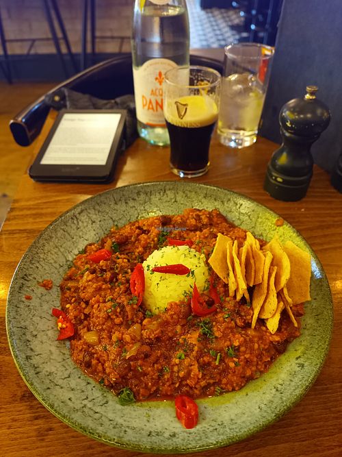 Chili vegan at Brunswick Book Club in Edinburgh
