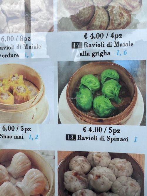 spinach ravioli  at Dimsum 13 in Pescara