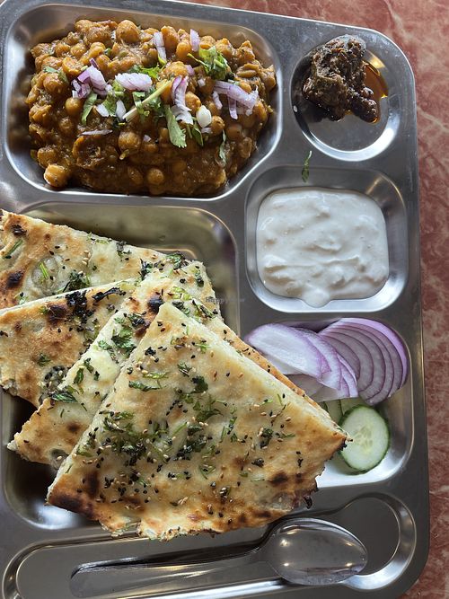 Yummy chole with amritsari kulcha  at Desi Bite House in Everett