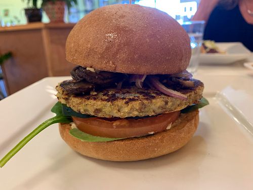 Mushroom burger  at Baagan in San Ramon