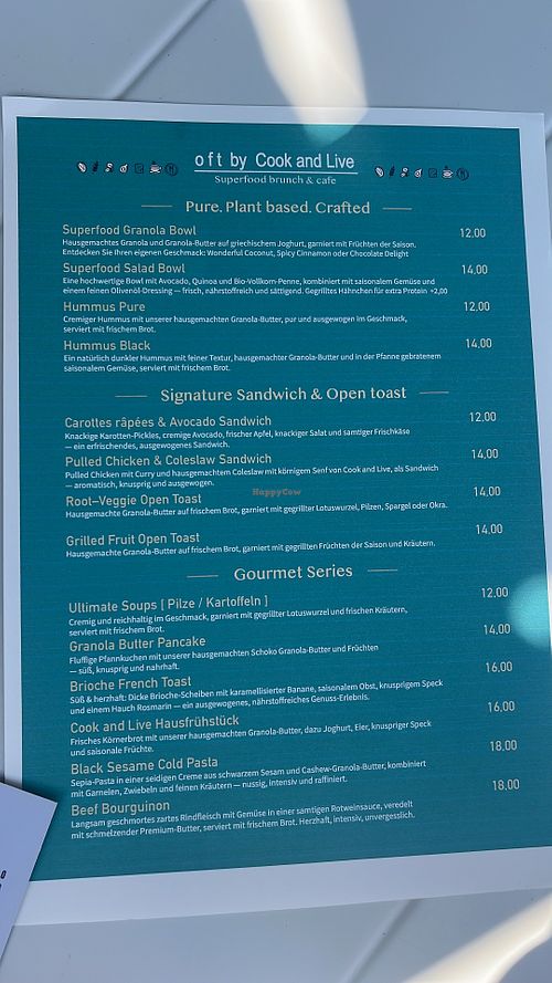 Menu  at Oft by Cook and Live in Kelkheim
