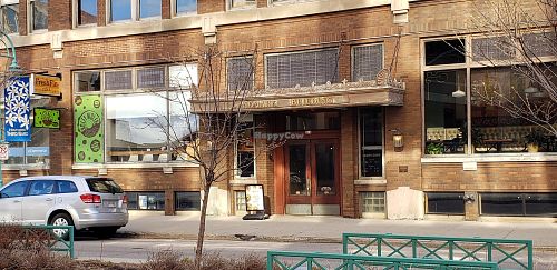 The front view at Holey Moley Coffee and Doughnuts in Milwaukee