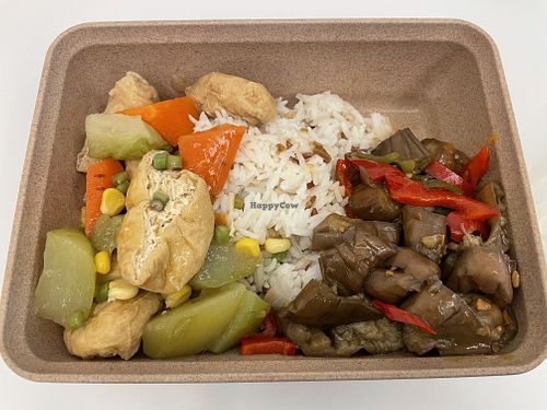 Used my own container - all this for HKD 47!  at Vegetarian Service in Hong Kong Island