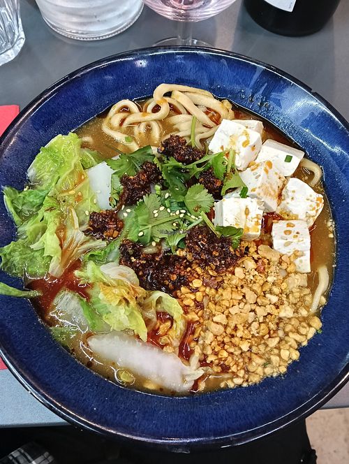 Tofu noodles soup at Noucadémie in Lyon