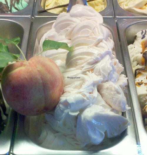 Peach sorbetto at Spin Cafe in Heber City