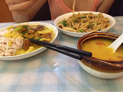 lunch for 120 HKD at Popular Vegetarian in Hong Kong Island