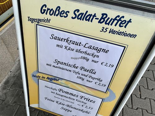 sign at Heller's Vegetarisches Restaurant & Cafe in Mannheim