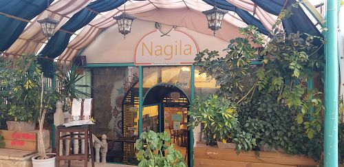 Outside at Nagila in Jerusalem
