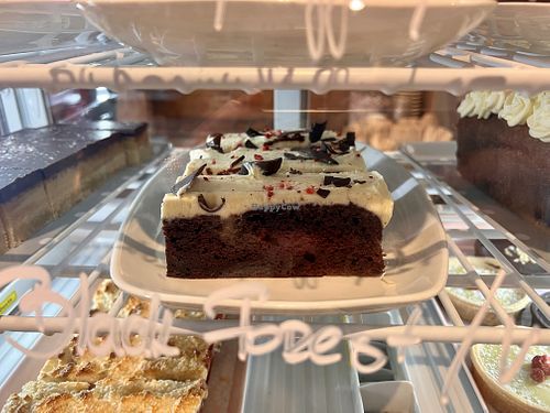 Vegan Black Forest cake   at Garden Cafe Pitlochry in Pitlochry