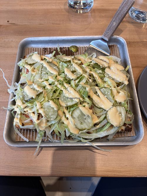 The Big Royale with Vegan Cheese  at Ruse Crust Collective Slabtown in Portland