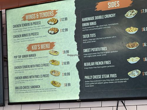 Menu  at Pop Top Burgers & Gyros in Sugar Land