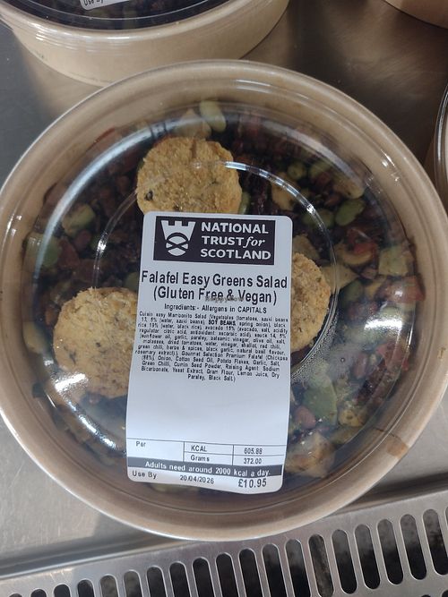 Falafel Easy Greens Salad (Gluten Fre & Vegan) at Viaduct View Cafe in Glenfinnan
