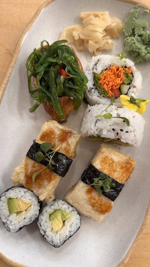 Pumpkin and Sweet Potato sushi  at NORI TABLE - The Tannery in Christchurch