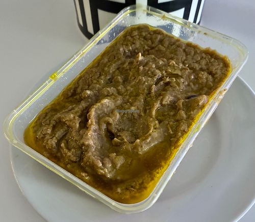 Foul with flaxseed oil  at Al Baghl Restaurant in Dubai