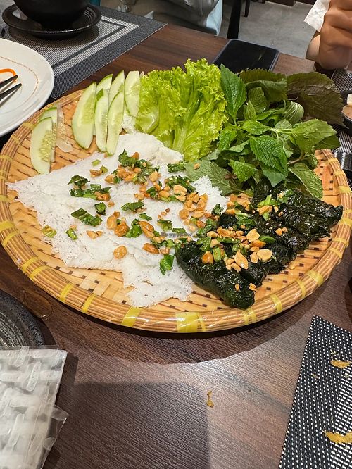 Bánh hỏi lá lốt lạ miêng, ăn rất ngon at Nhà hàng chay Vô Úy | Vo Uy Vegetarian Restaurant in Ho Chi Minh City