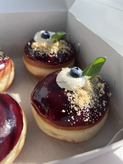 Blueberry cheesecake donut omg  at Warung in Bratislava