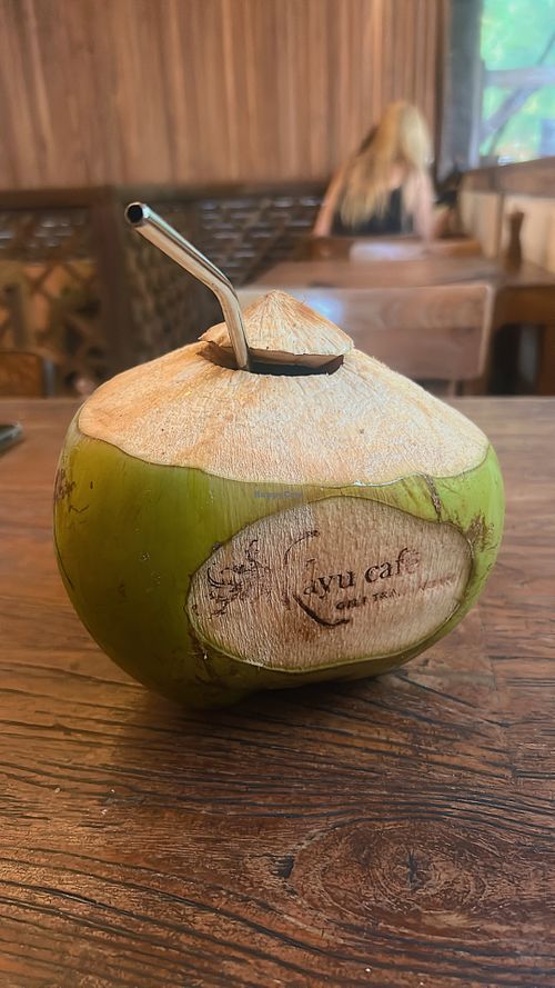 fresh coconut  at Kayu Cafe in 