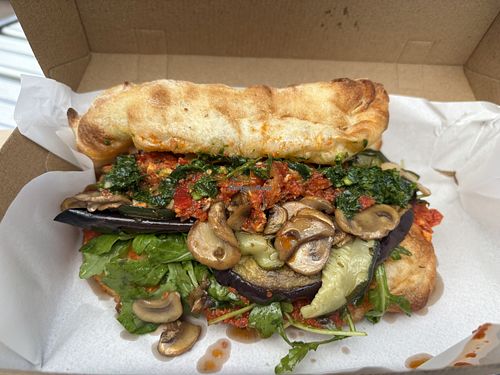 Need 2 hands to eat this bad boyy  at Forno 46 in Manly