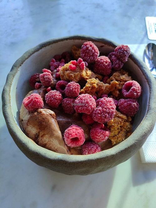 Vegan cacao ice cream   at Bi Nevi Deli in Istanbul