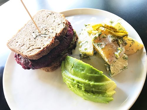 Beet Burger at Bi Nevi Deli in Istanbul