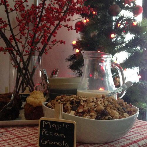 Some Sundays the brunch buffet features Gluten-Free Vegan Granola at Bi Nevi Deli in Istanbul