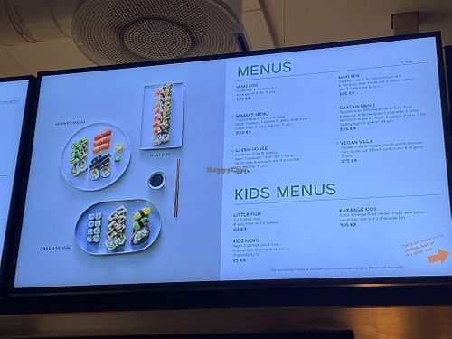 Menu 3  at Sushi Market in Koebenhavn