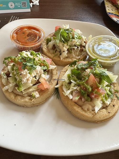 Vegan sopes  at El Habanero Mexican street Food in Peoria