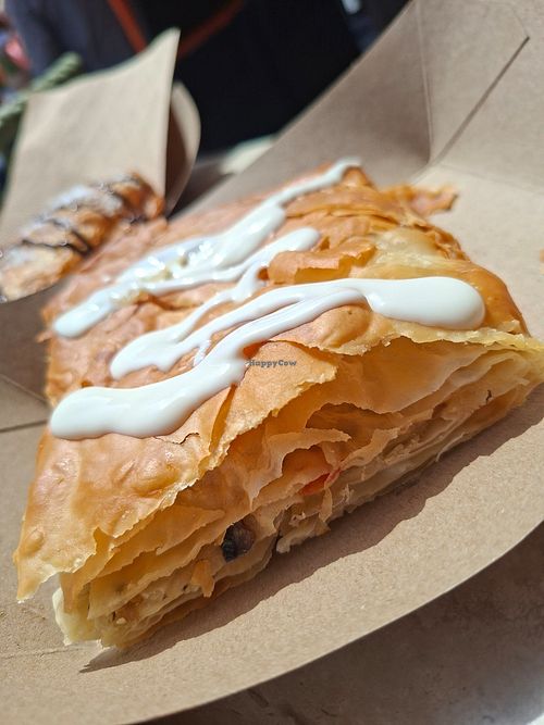 mushroom pie at Crumberry Plant-based Cafe in Rodos
