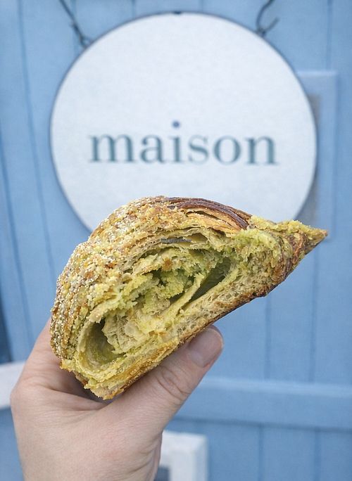 Pistachio frangipane croissantt  at Maison Buns in Carrickfergus