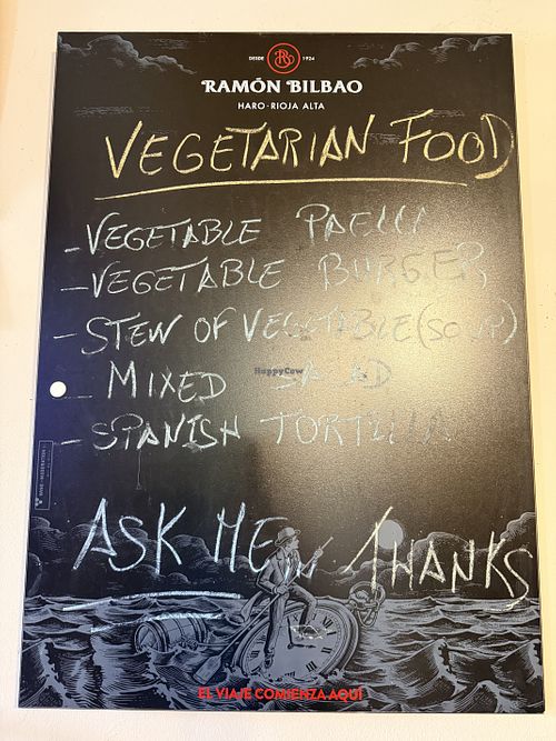 Vegetarian Menu Options  at Meson Tío Pepe in Castilla Y Leon