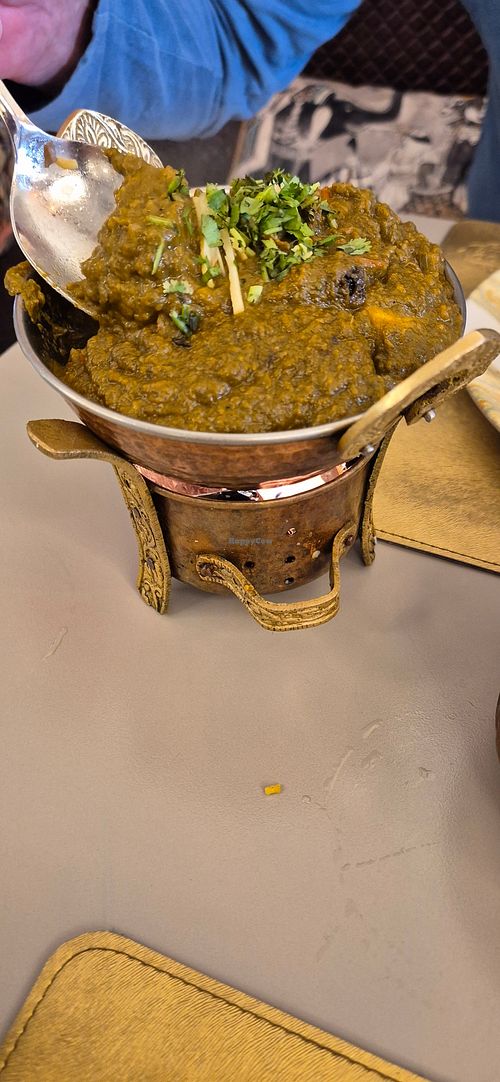 Palak paneer (vegetarian) at Bollywood Indian Restaurant in Lanzarote