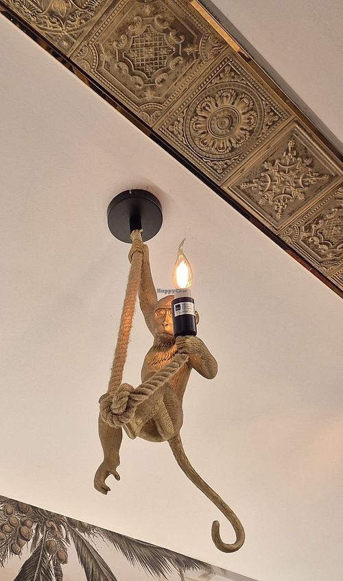 Funky light fitting at Bollywood Indian Restaurant in Lanzarote
