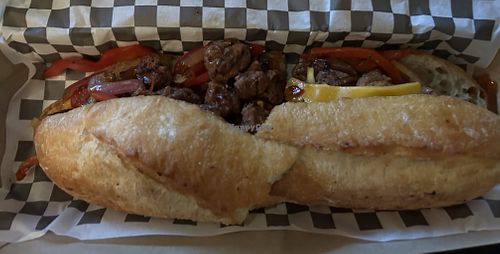 Vegan cheesesteak  at Noble Experiment Brewing Company in West Nyack