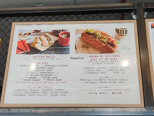 Tofu & beansprout rolls, mushroom rolls, tofu banh mi at Hello Mister Newmarket in Auckland