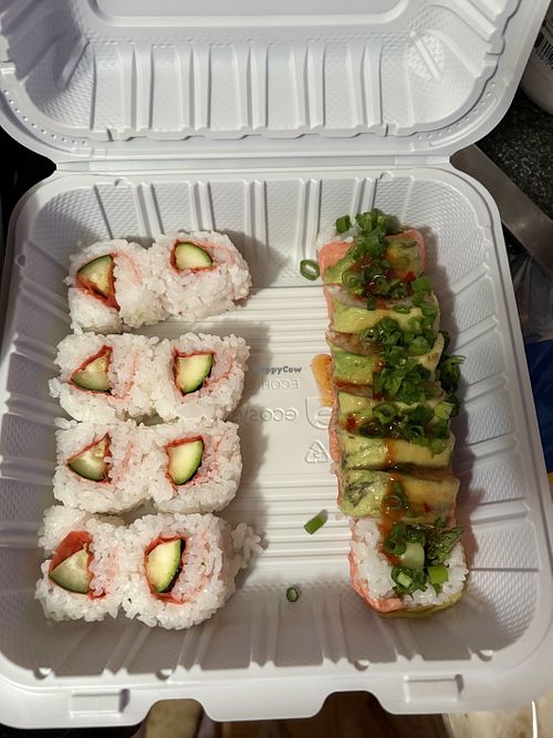 Zucchini roll & cryssi roll  at Trapper's Sushi - Covington in Covington