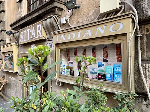 outside at Sitar in Rome