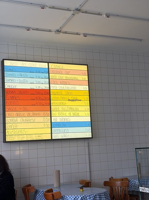 Speisekarte  at Doctor Drooly Slice Shop in Munich