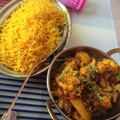 potato and cauliflower curry at Tamarind in Lisbon
